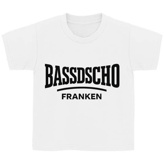 Kinder Basic T-Shirt Bassdscho Franken Schrift schwarz