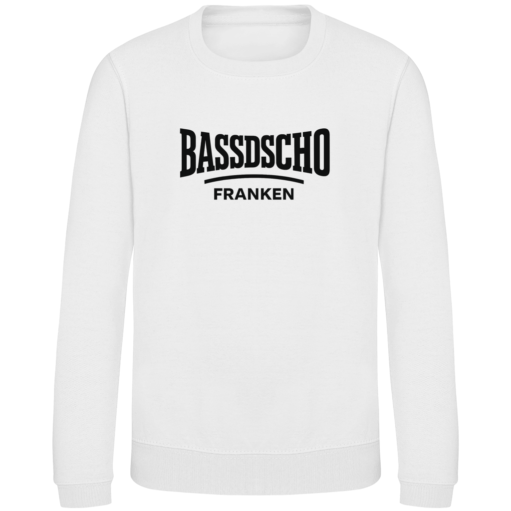 Kinder Sweatshirt Bassdscho Franken Schrift schwarz