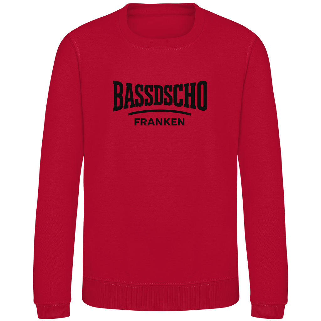 Kinder Sweatshirt Bassdscho Franken Schrift schwarz