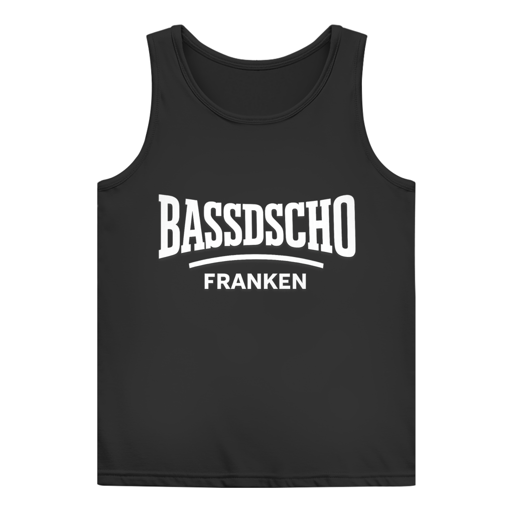 Damen Basic Tank Top Bassdscho Franken Schrift weiß