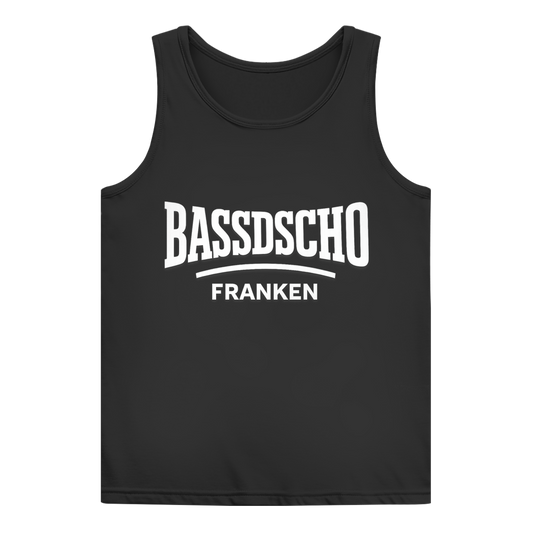 Damen Basic Tank Top Bassdscho Franken Schrift weiß