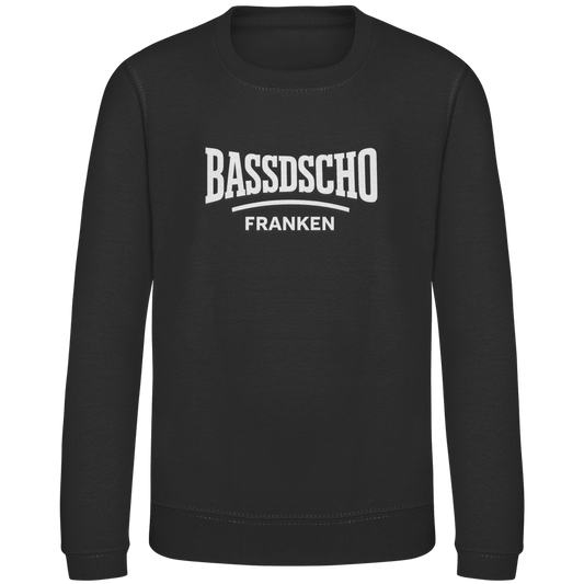 Kinder Sweatshirt Bassdscho Franken Schrift weiß
