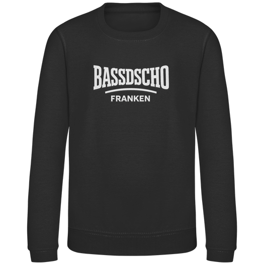 Kinder Sweatshirt Bassdscho Franken Schrift weiß