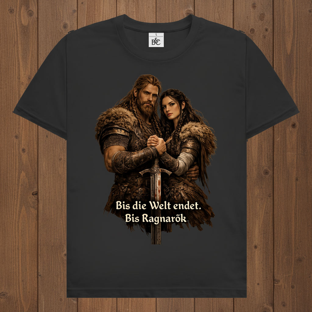 Herren T-Shirt bis die Welt endet Wikinger