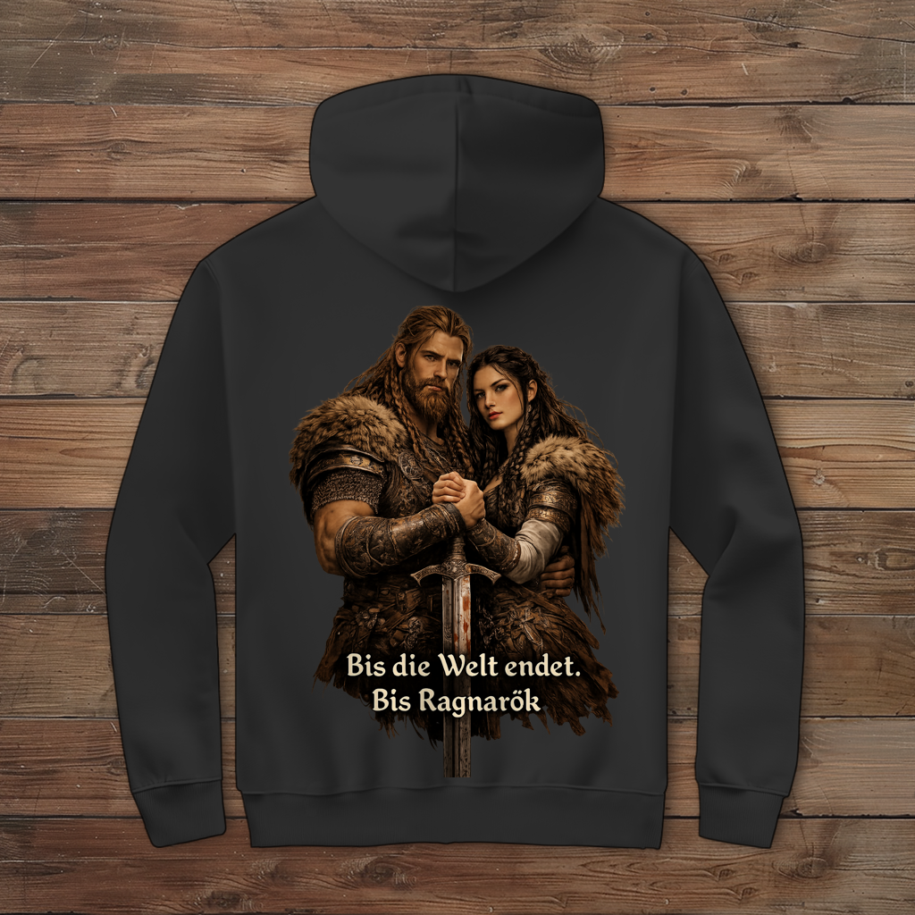 Herren Zipper Hoodie bis die Welt endet Wikinger