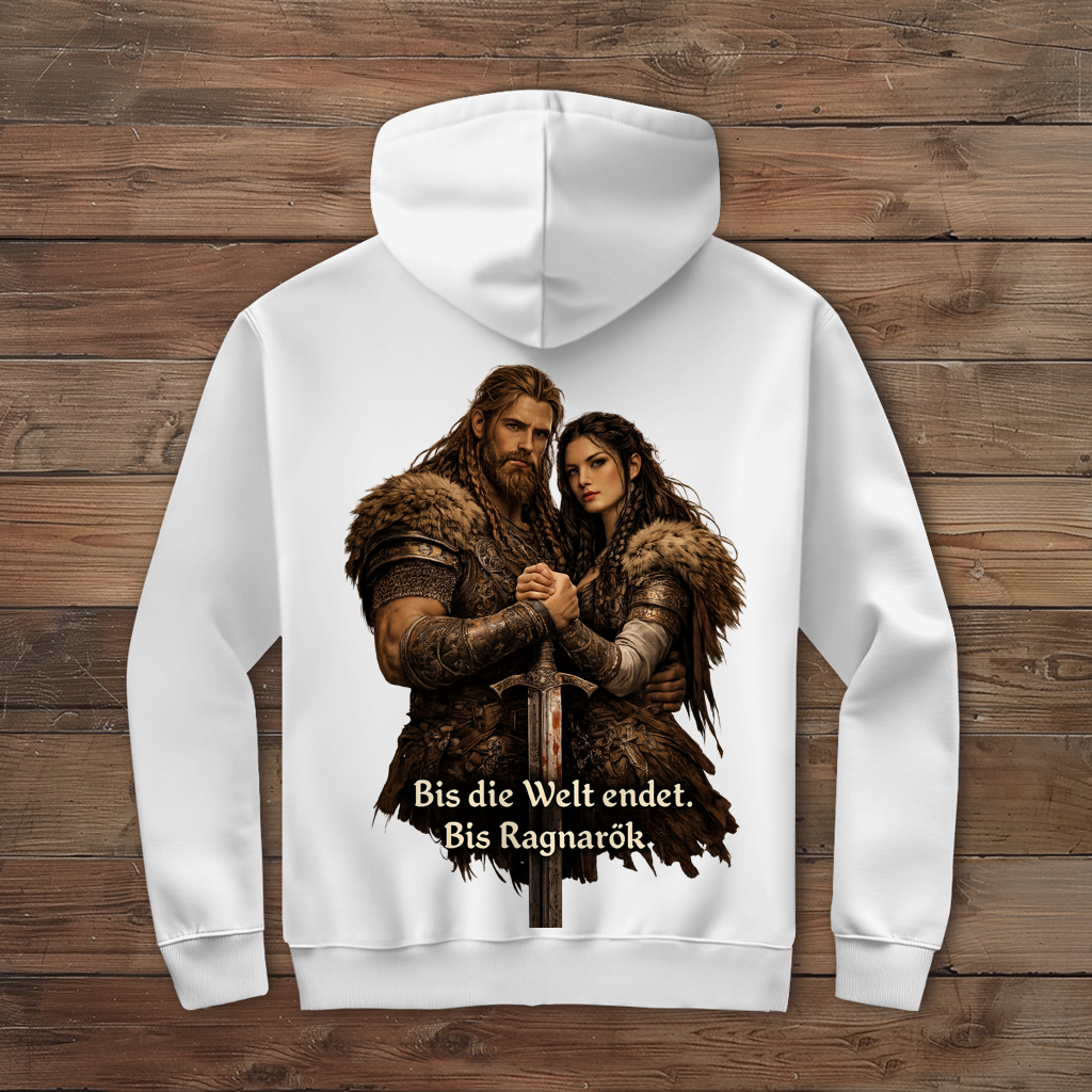 Herren Zipper Hoodie bis die Welt endet Wikinger