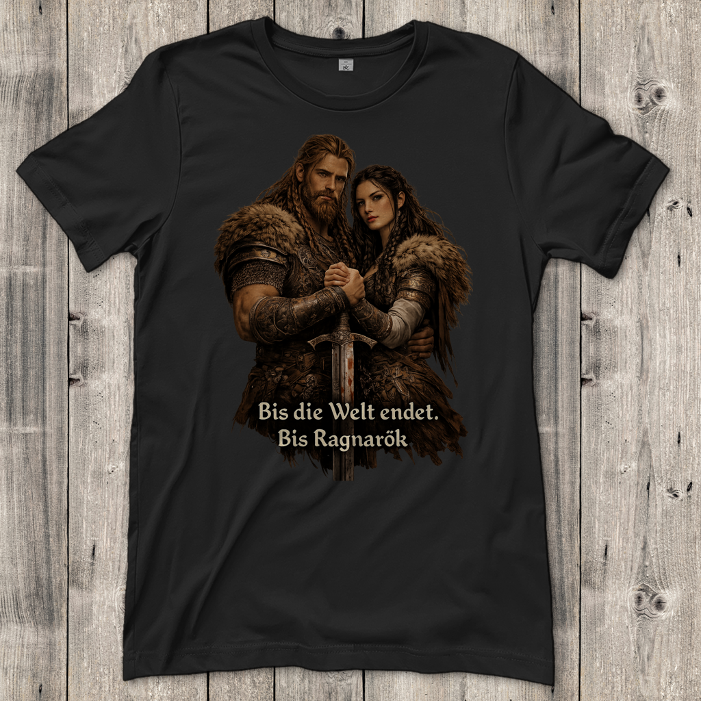 Damen T-Shirt bis die Welt endet Wikinger