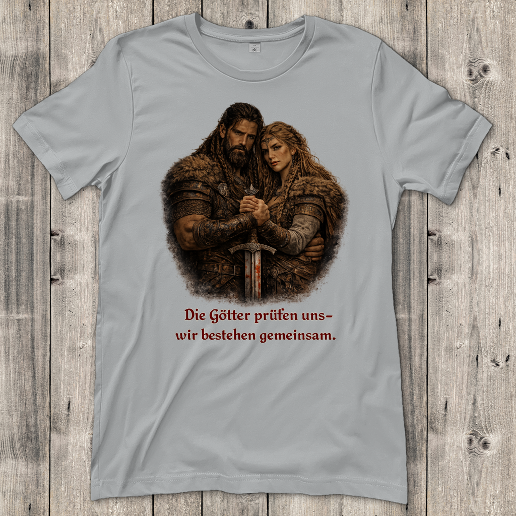 Damen T-Shirt die Götter prüfen uns Wikinger