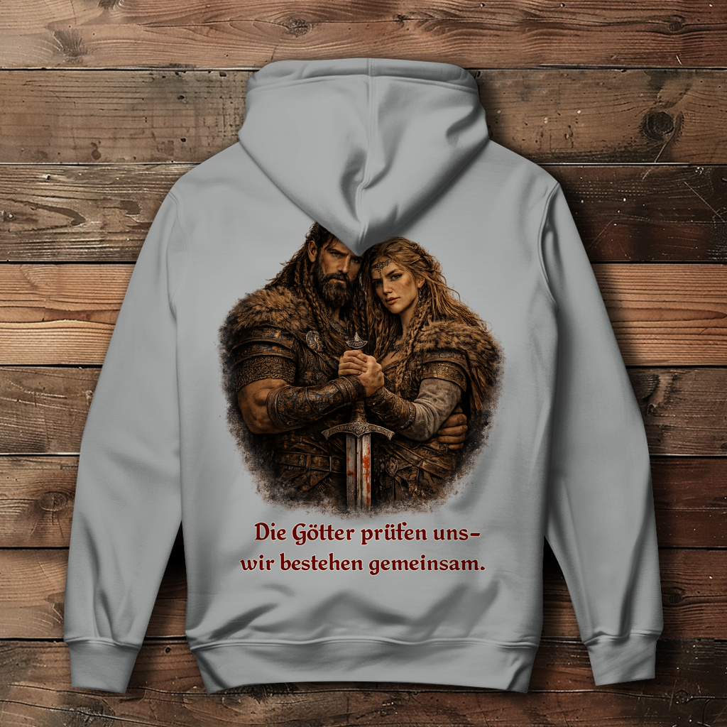 Damen Hoodie die Götter prüfen uns Wikinger