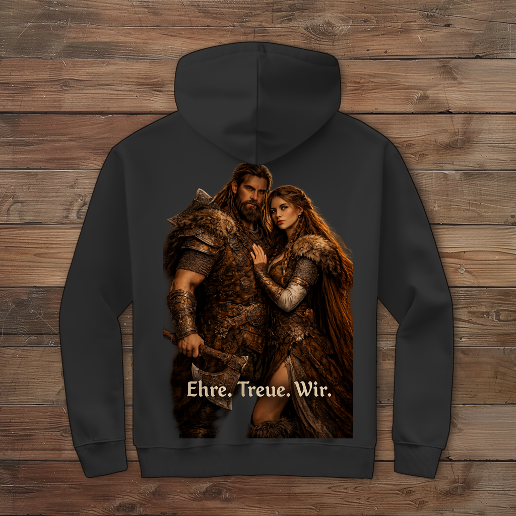 Herren Zipper Hoodie Ehre Treue Wir Wikinger