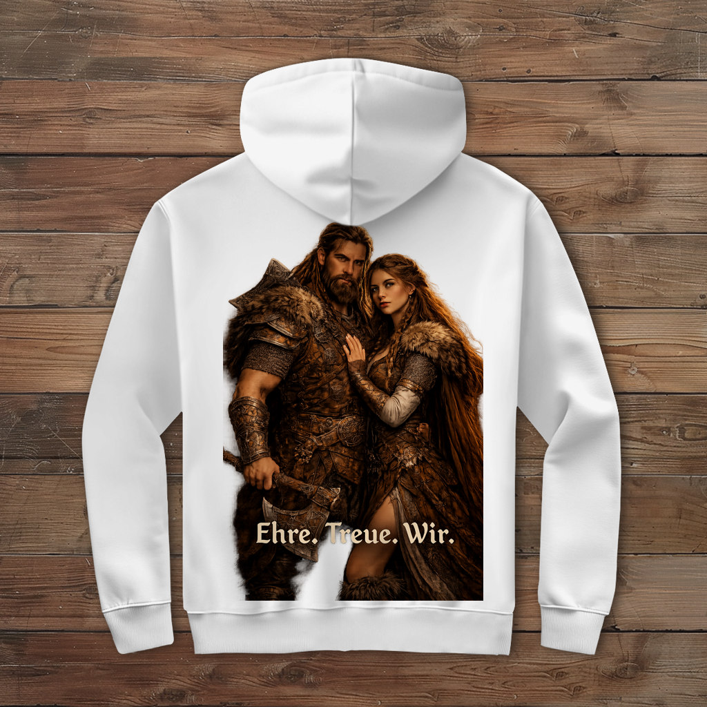 Herren Zipper Hoodie Ehre Treue Wir Wikinger