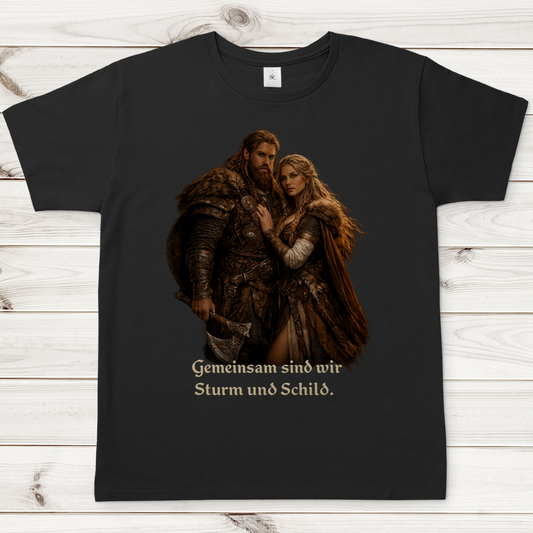 Herren T-Shirt Gemeinsam sind wir Sturm und Schild Wikinger