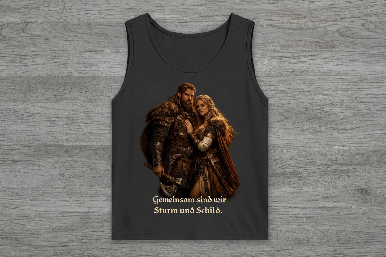 Herren Basic Tank Top Gemeinsam sind wir Sturm und Schild Wikinger