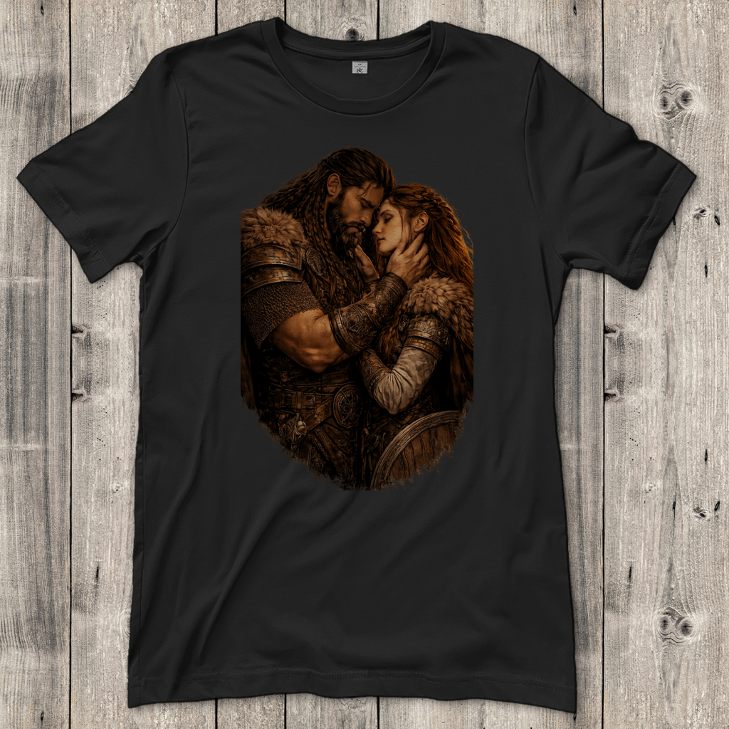 Damen T-Shirt Wikinger Paar