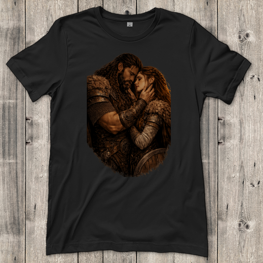 Damen T-Shirt Wikinger Paar