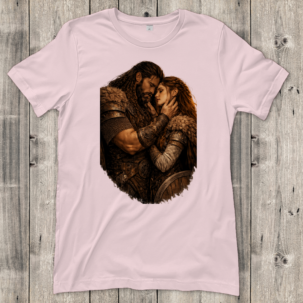 Damen T-Shirt Wikinger Paar