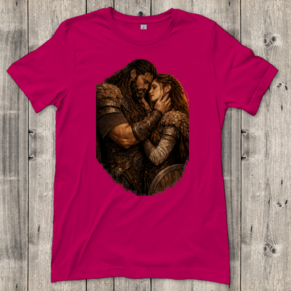 Damen T-Shirt Wikinger Paar
