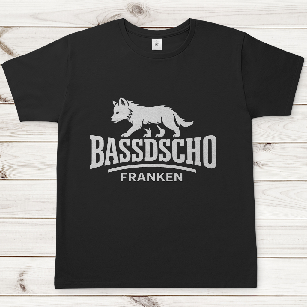 Herren T-Shirt Bassdscho Franken 1 weiß