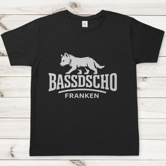 Herren T-Shirt Bassdscho Franken 1 weiß