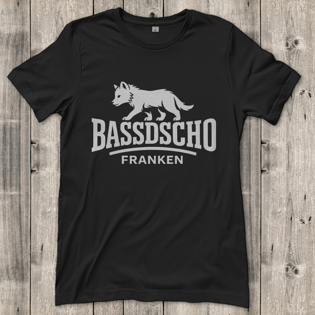 Damen T-Shirt Bassdscho Franken 1 weiß