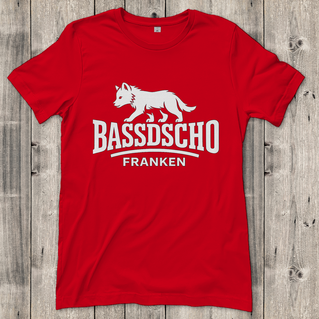 Damen T-Shirt Bassdscho Franken 1 weiß