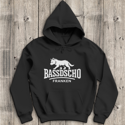 Herren Hoodie Bassdscho Franken 1 weiß