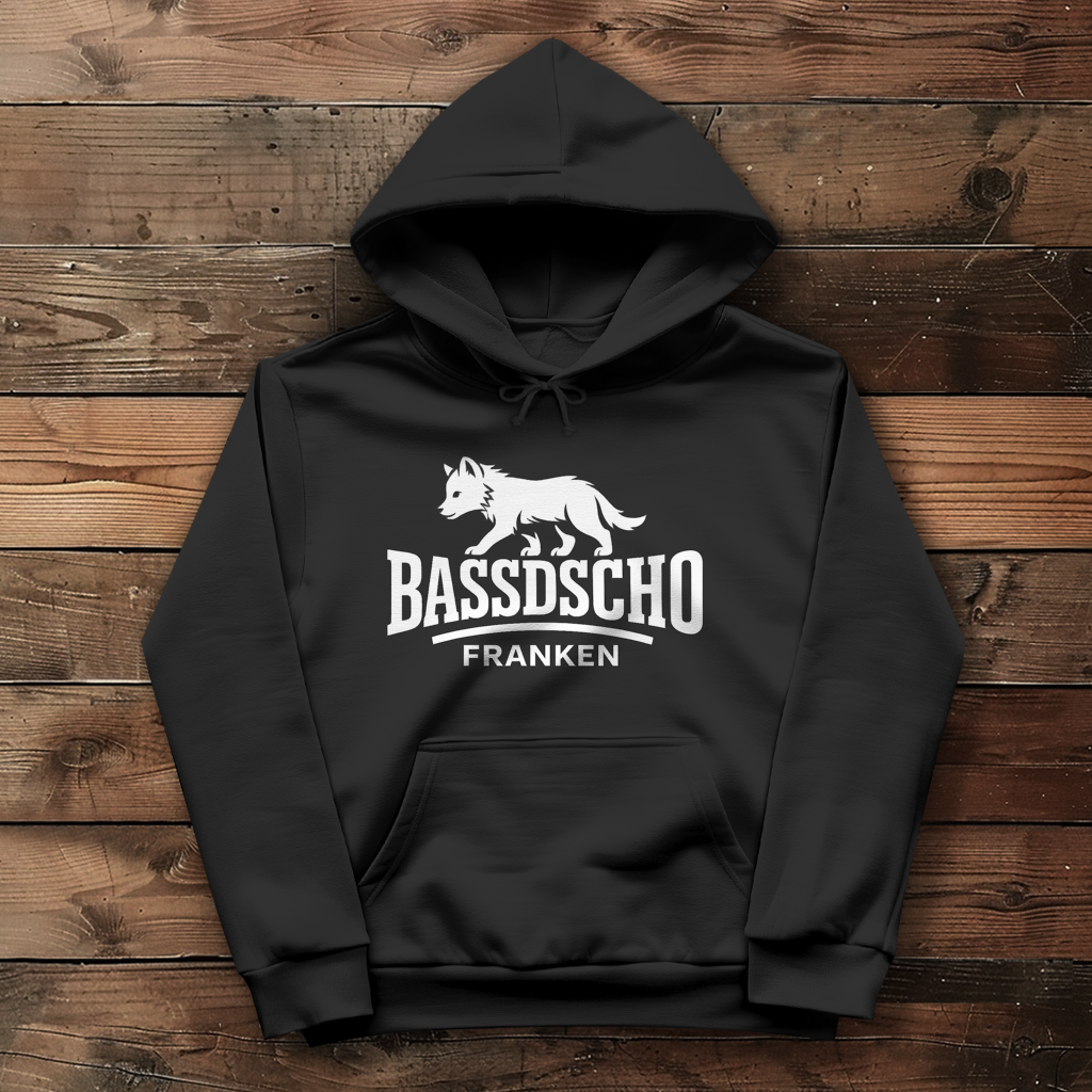 Damen Hoodie Bassdscho Franken 1 weiß