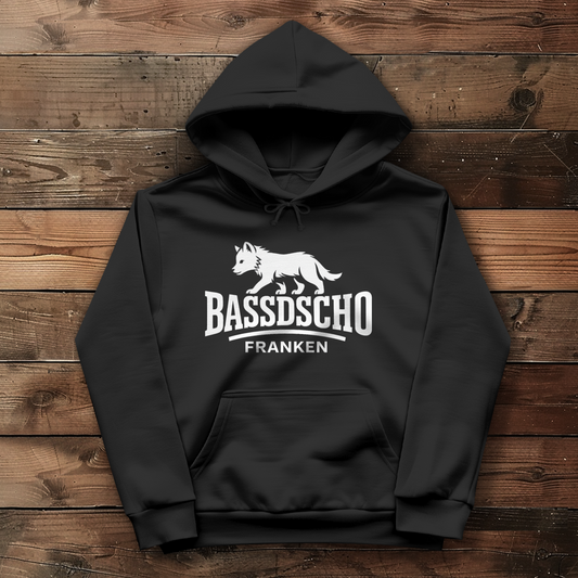 Damen Hoodie Bassdscho Franken 1 weiß