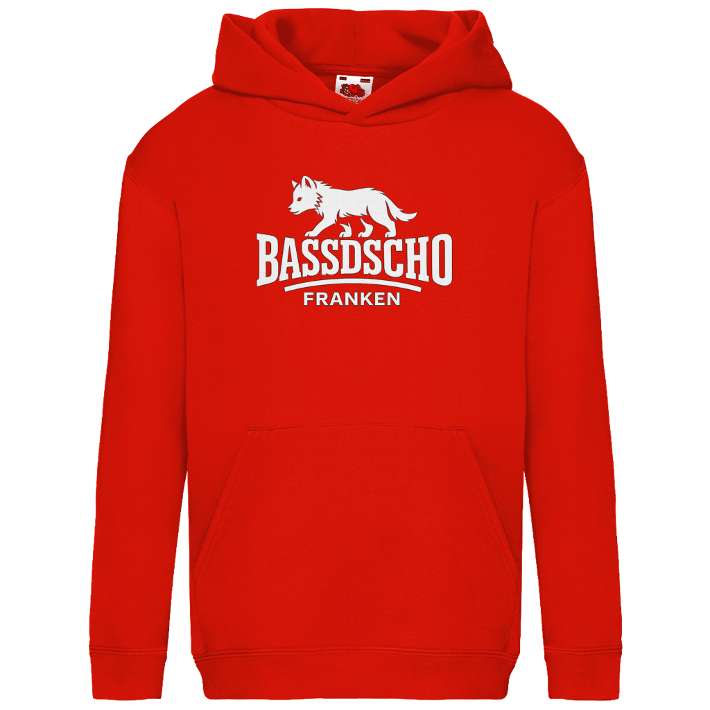 Kids Basic Hoodie Bassdscho Franken 1 weiß