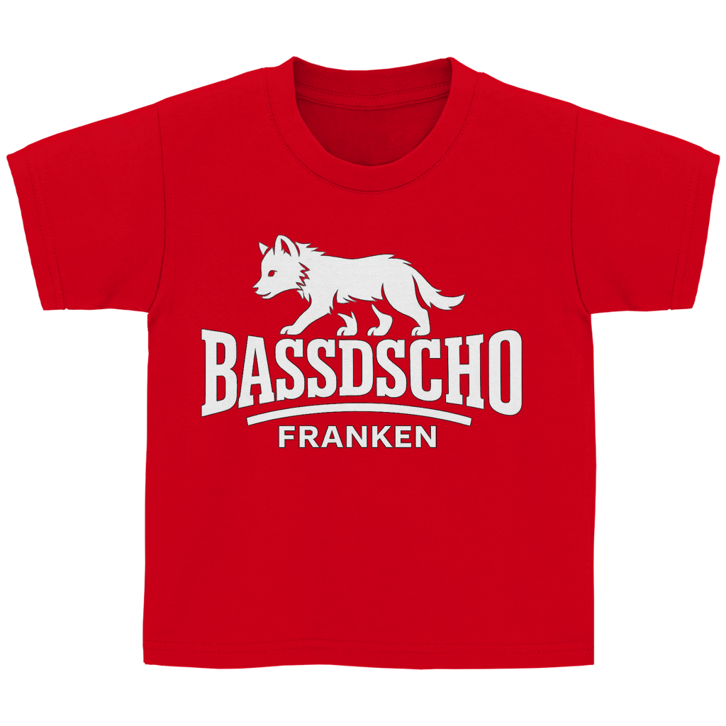 Kinder Basic T-Shirt Bassdscho Franken 1 weiß