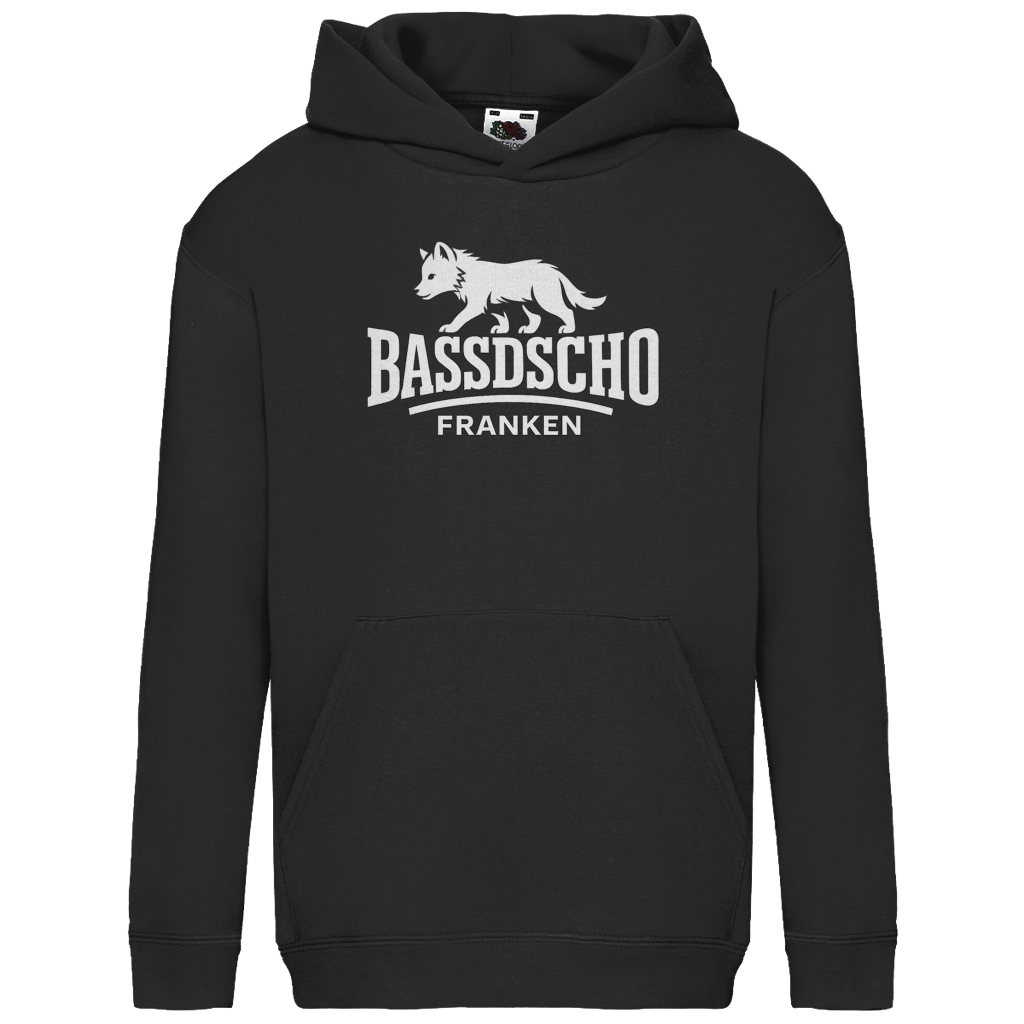 Kids Basic Hoodie Bassdscho Franken 1 weiß