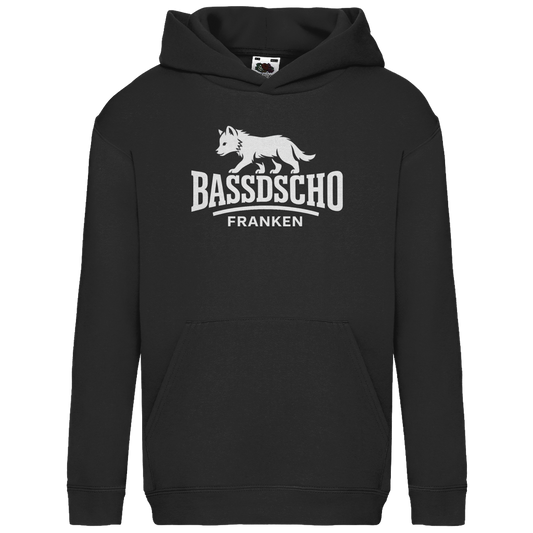 Kids Basic Hoodie Bassdscho Franken 1 weiß