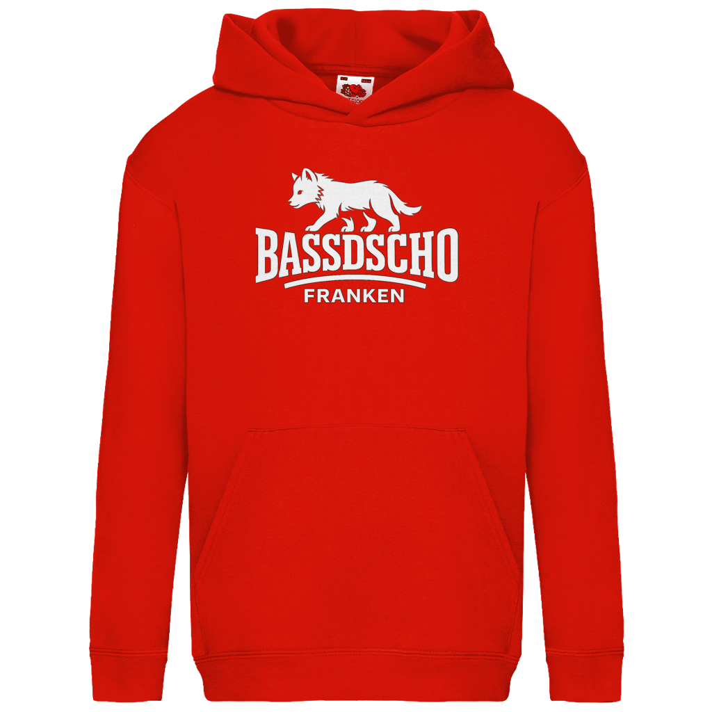 Kids Basic Hoodie Bassdscho Franken 1 weiß