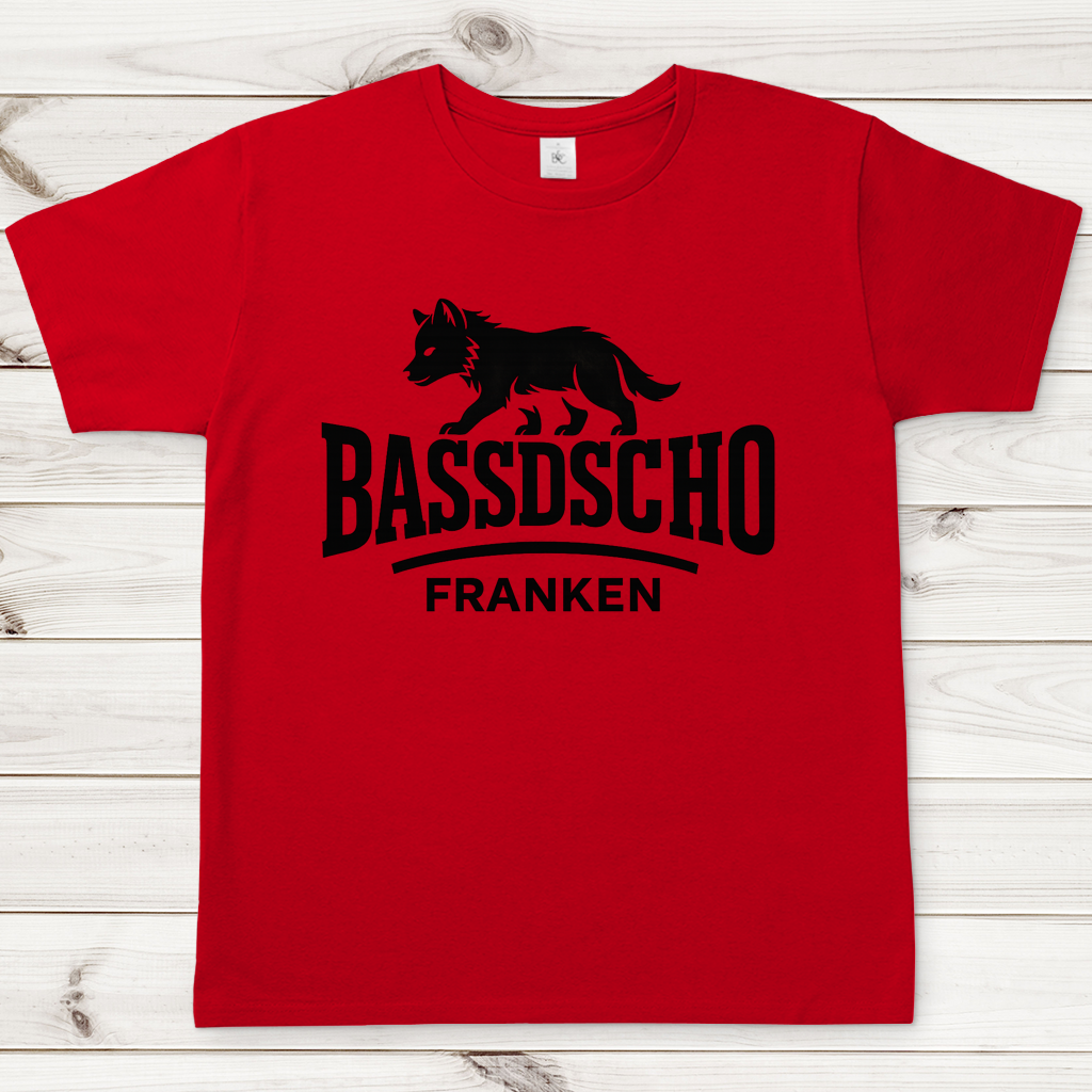 Herren T-Shirt Bassdscho Franken 1 schwarz