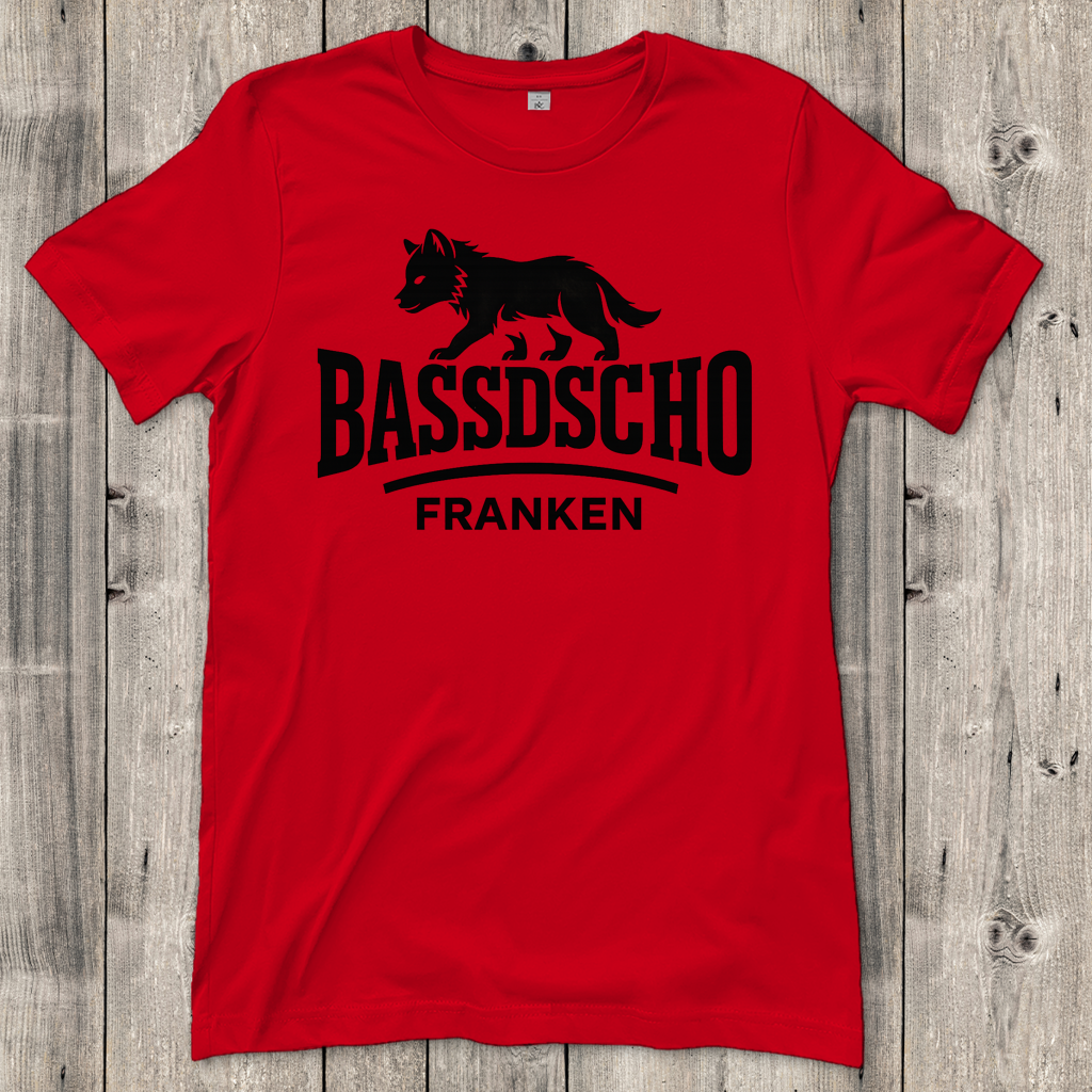 Damen T-Shirt Bassdscho Franken 1 schwarz