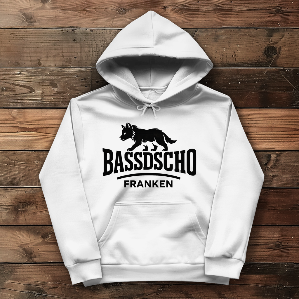 Damen Hoodie Bassdscho Franken 1 schwarz