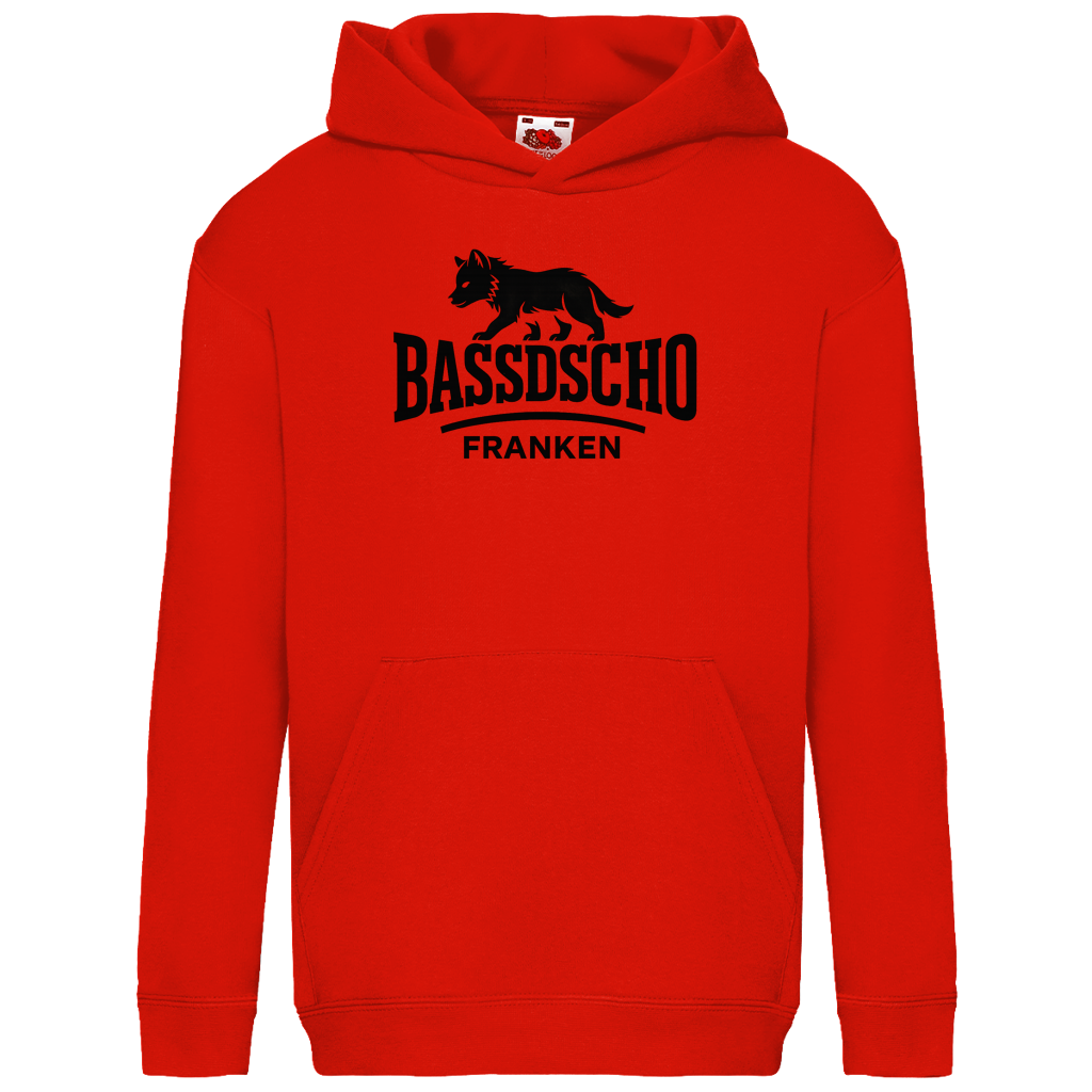 Kids Basic Hoodie Bassdscho Franken 1 schwarz