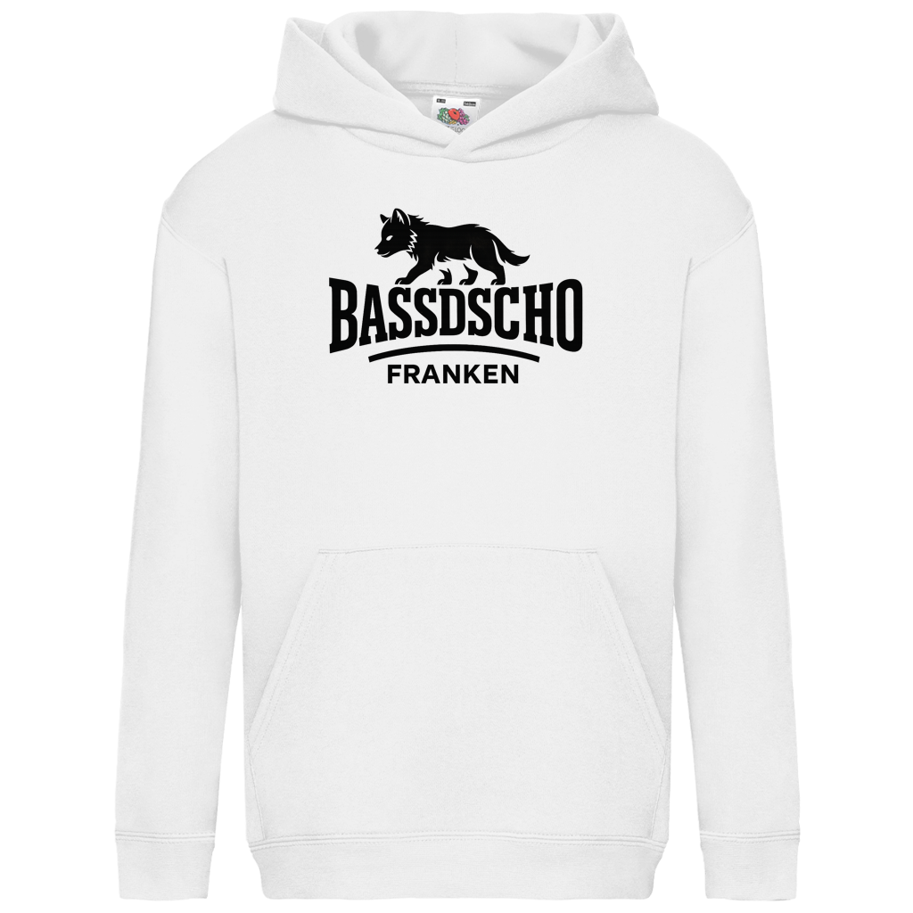 Kids Basic Hoodie Bassdscho Franken 1 schwarz