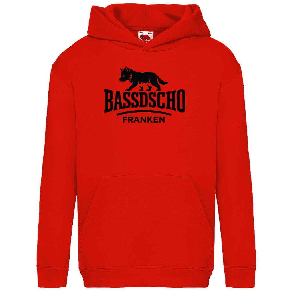Kids Basic Hoodie Bassdscho Franken 1 schwarz