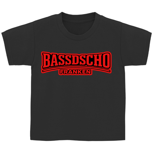 Kinder Basic T-Shirt Bassdscho rot und rot umrandet