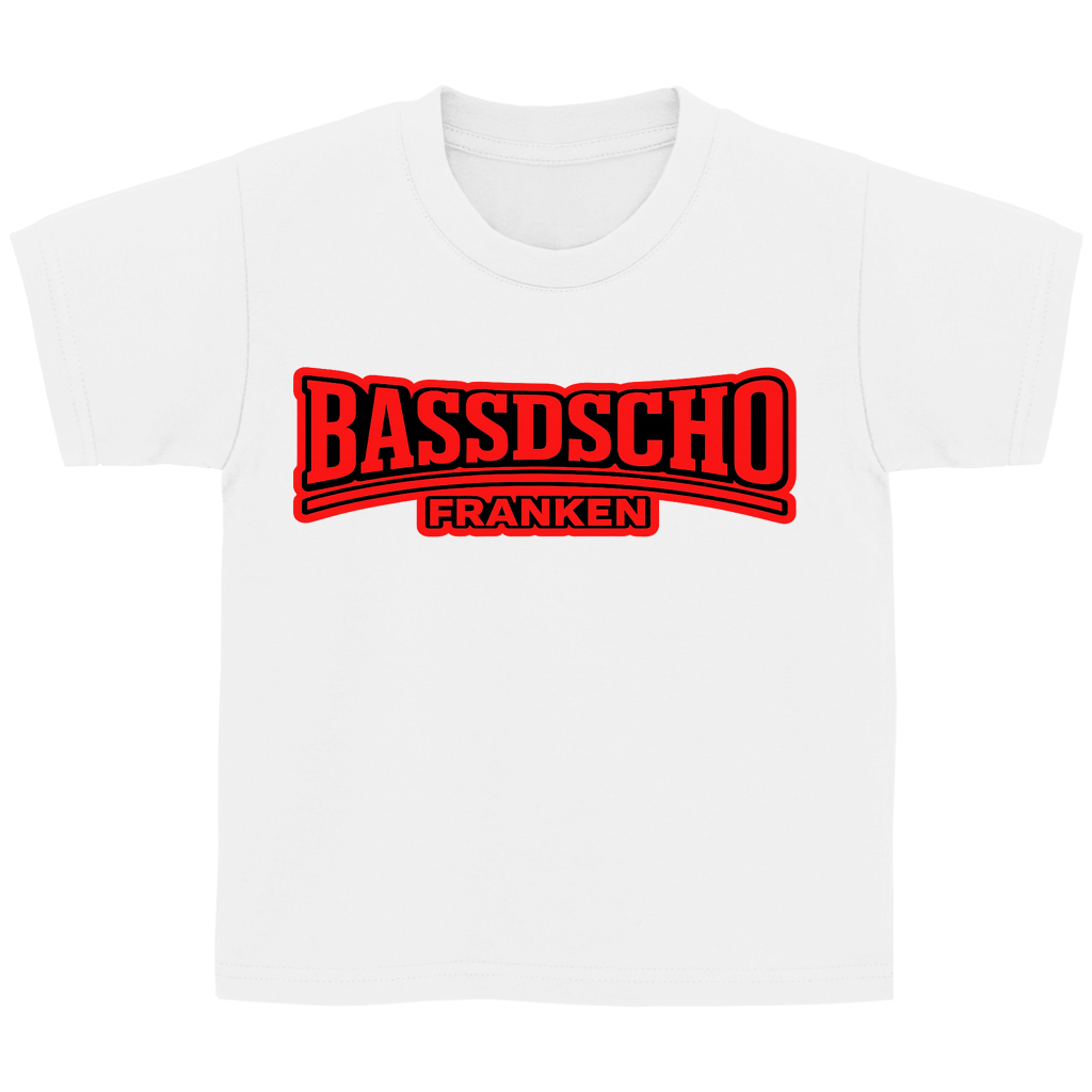 Kinder Basic T-Shirt Bassdscho rot und rot umrandet