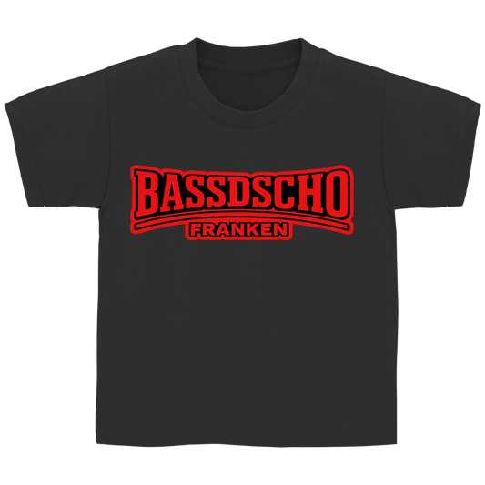 Kinder Basic T-Shirt Bassdscho rot und rot umrandet