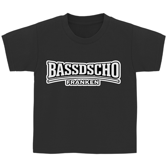 Kinder Basic T-Shirt Bassdscho weiß und weiß umrandet