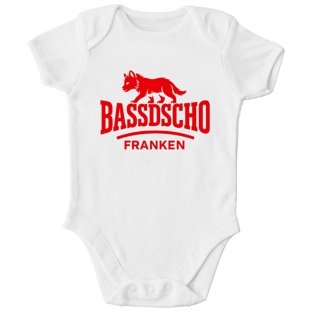 Kinder Bio Body Bassdscho Franken Wolf Rot strich kurz