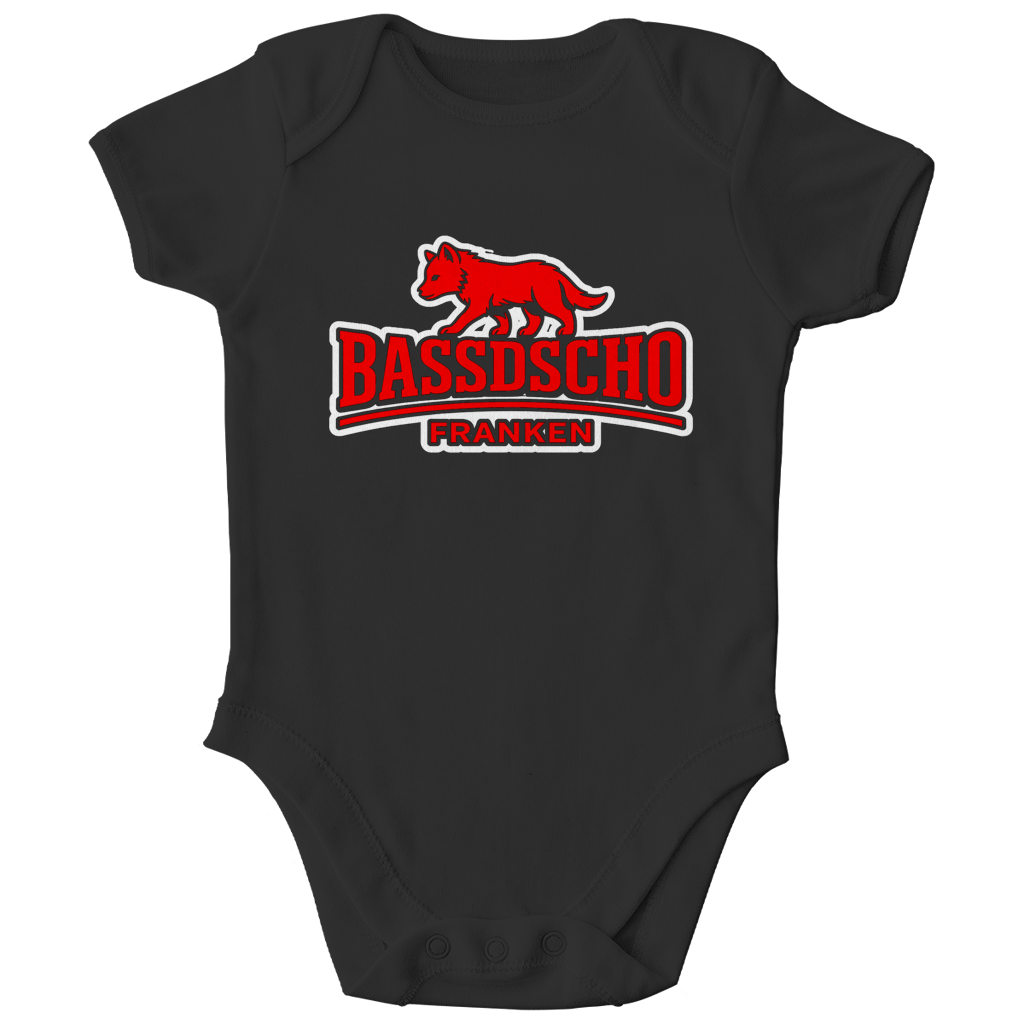 Kinder Bio Body Bassdscho Franken Wolf Rot weiß umrandet