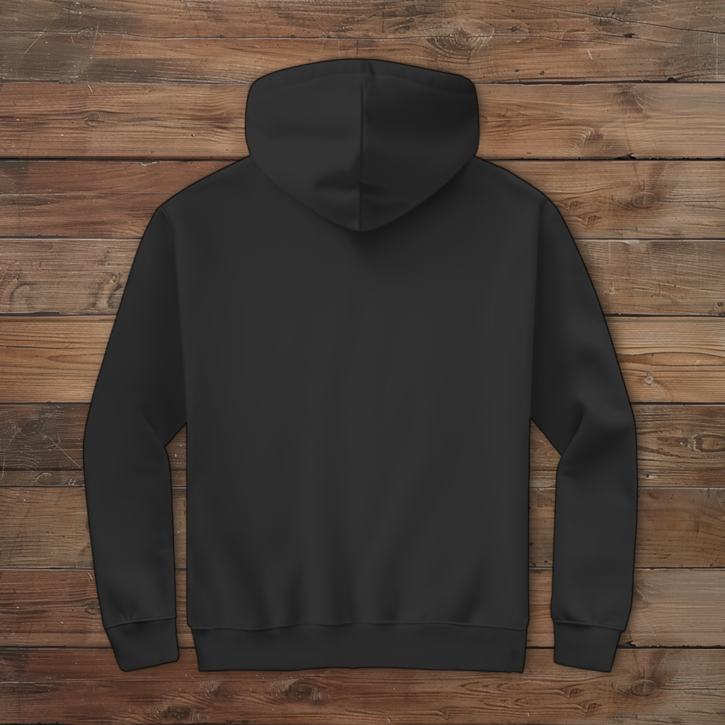 Herren Zipper Hoodie Bassdscho Franken Wolf Rot und weiß umrandet langer strich