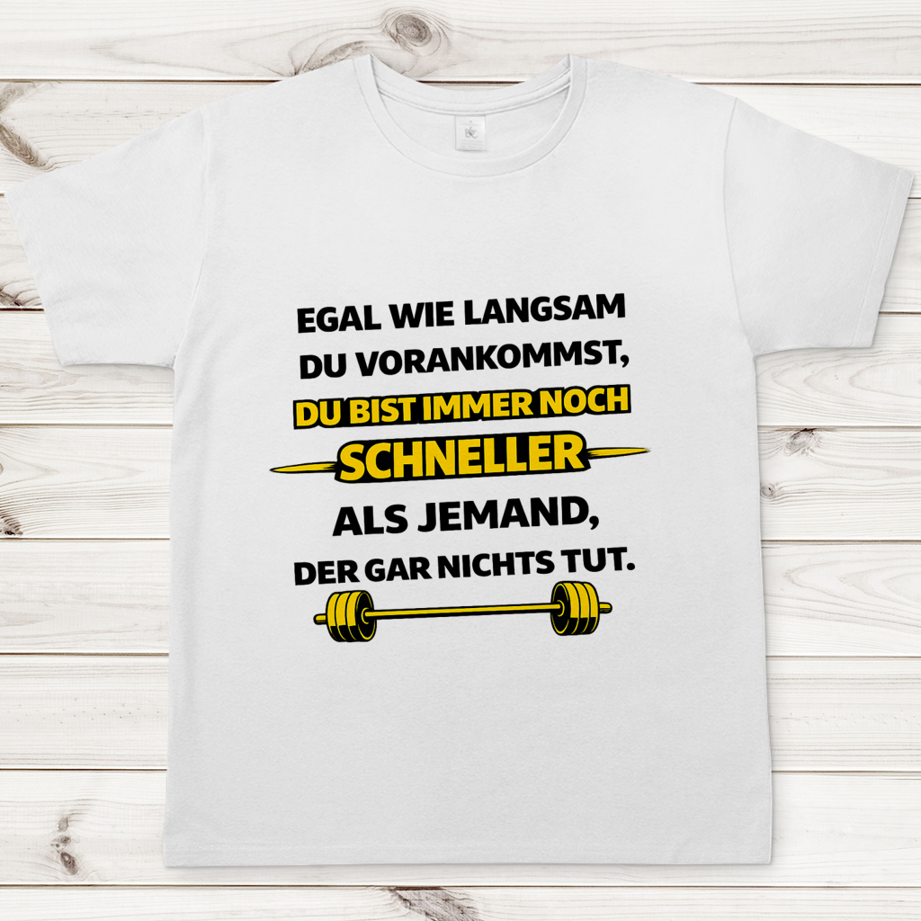 Herren T-Shirt Motivation durch langsame Fortschritte