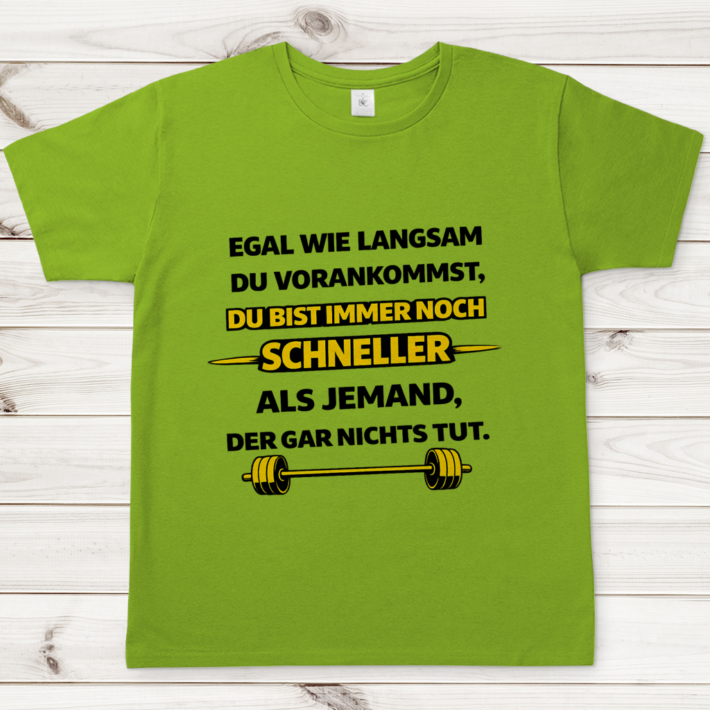 Herren T-Shirt Motivation durch langsame Fortschritte