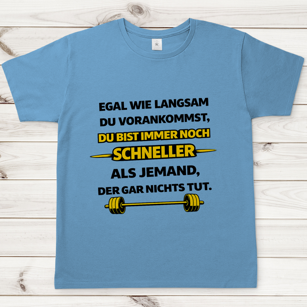 Herren T-Shirt Motivation durch langsame Fortschritte