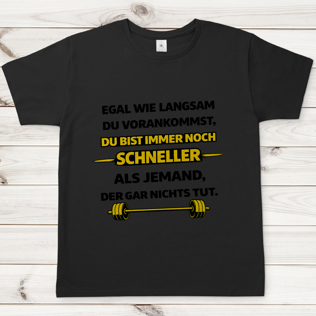 Herren T-Shirt Motivation durch langsame Fortschritte